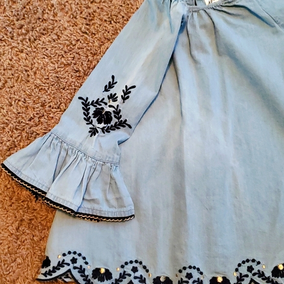 Denim tunic with trim details - Picture 2 of 4